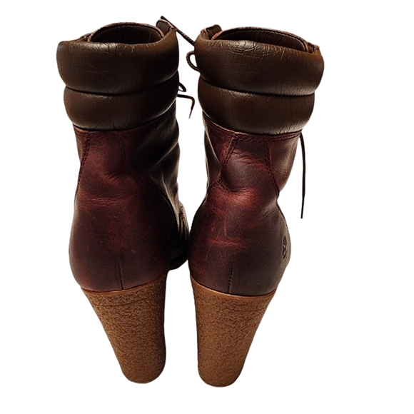 Timberland Women's Tillston Brown Leather Heeled Boots 10 - Picture 5 of 10